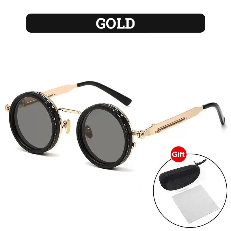 🔥49% Off🔥Adjustable Tint Rounded Polarized Lenses Retro Sunglasses