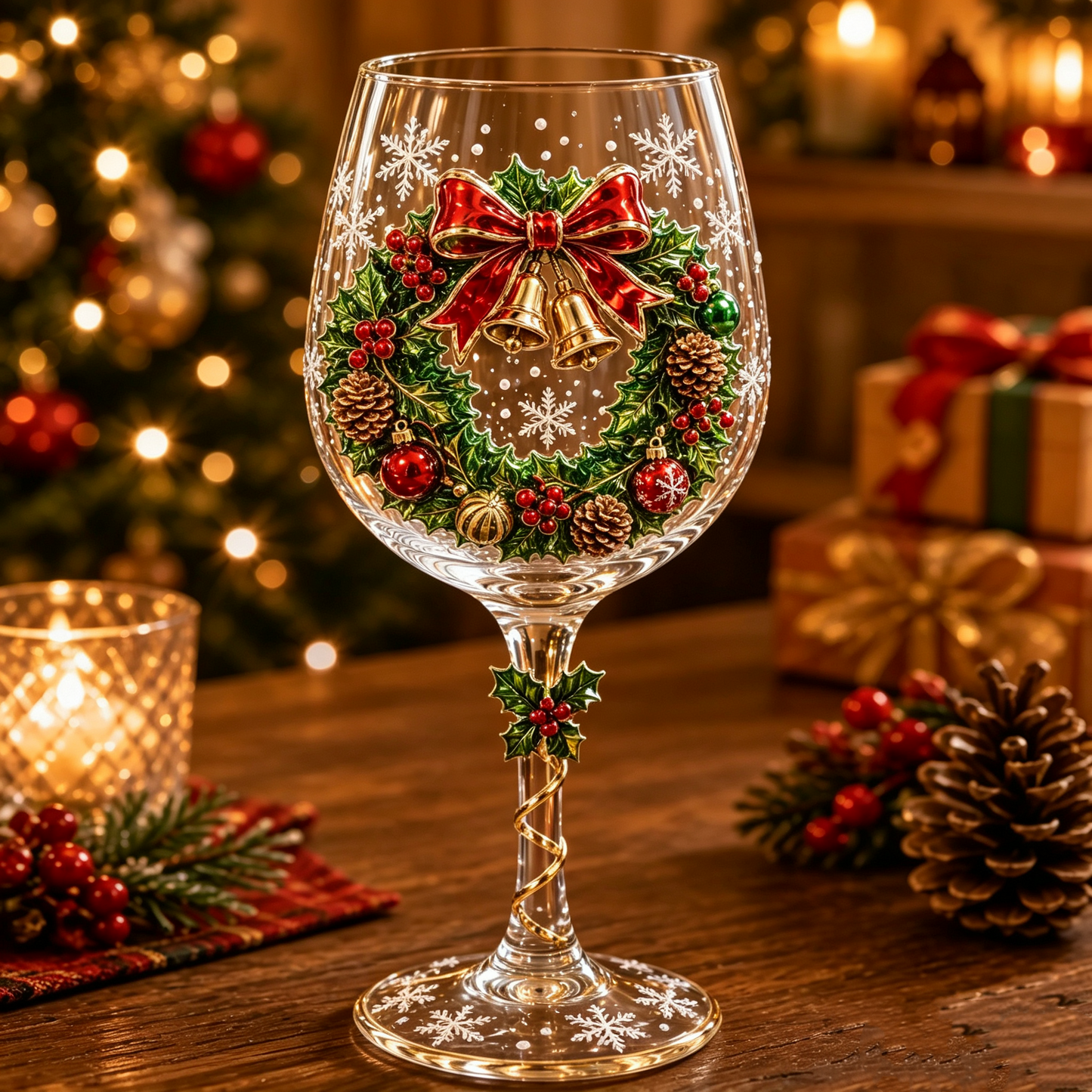 🎁✨Christmas 3D Wine Glass Collection Gift Box Set, Festive Decorative Wine Glasses Holiday Gift for Wine Lovers