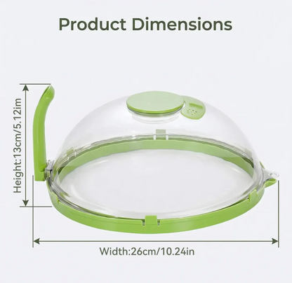 Microwave Splatter Cover with Water Steamer, 10 inch Clear Microwave Plate Cover for Food, Splatter Guard Microwave Lid for Microwave Oven