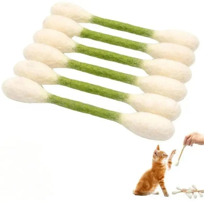 💥LAST DAY SALE 49% OFF💥 6 Pack Giant Cotton Swab Shaped Felt Cat Chew Toys