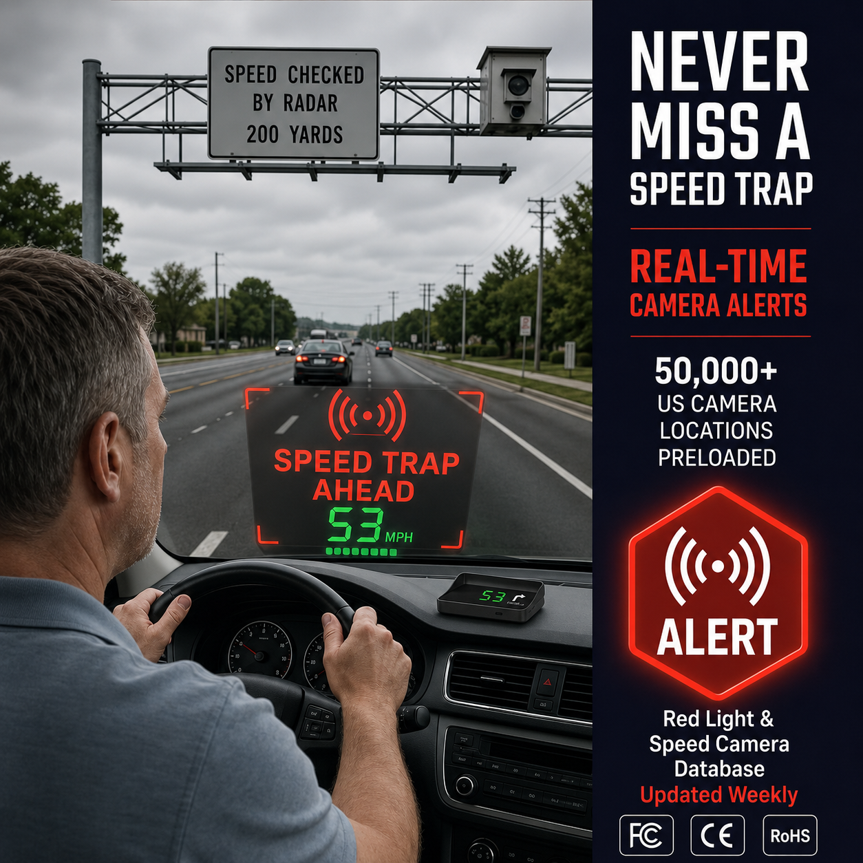 Head-Up Display (HUD) Car GPS Digital Speedometer