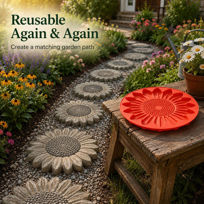 🌻 Reusable Sunflower Stepping Stone Mold