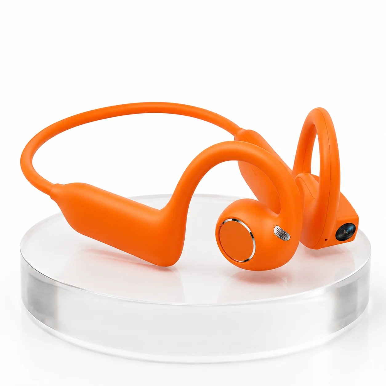 👂8MP Smart Camera Open-Ear Headset – EIS Video, AI Assistance & 12H Battery