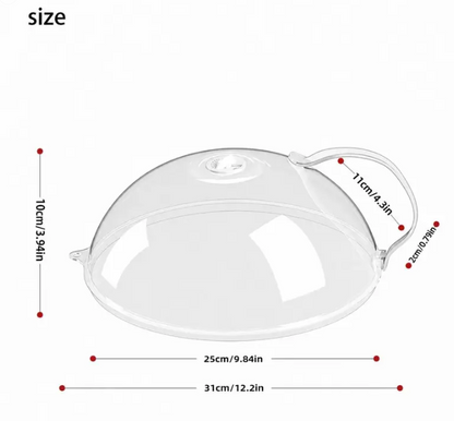 Microwave Splatter Cover with Water Steamer, 10 inch Clear Microwave Plate Cover for Food, Splatter Guard Microwave Lid for Microwave Oven