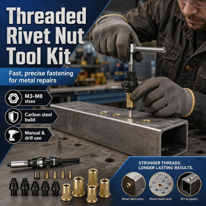 🔥 Best Seller | Carbon steel rivet nut set (including M3–M8 sizes)