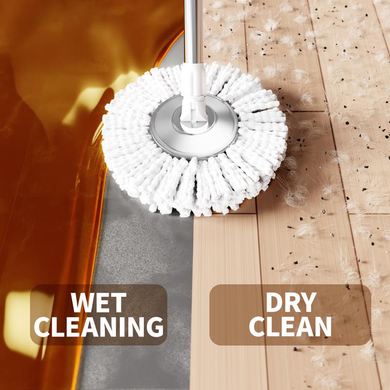 🧹 Spin Mop & Bucket System with Detachable Scrub Brush