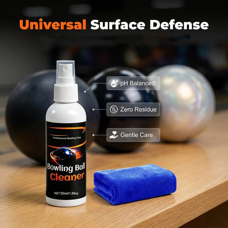 🥳2026 HOT SALE🥳💞50K+ SOLD!🎳💪 50% OFF! Pro-Grade Bowling Ball Cleaner – Instantly removes lane oil. Includes premium towel. Keeps your ball performing like new! ✨