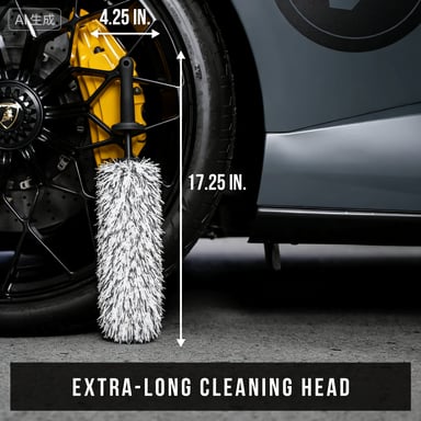 V+ Wheel Barrel Brush, Cleaning Brush for Wheels, 1 Pack