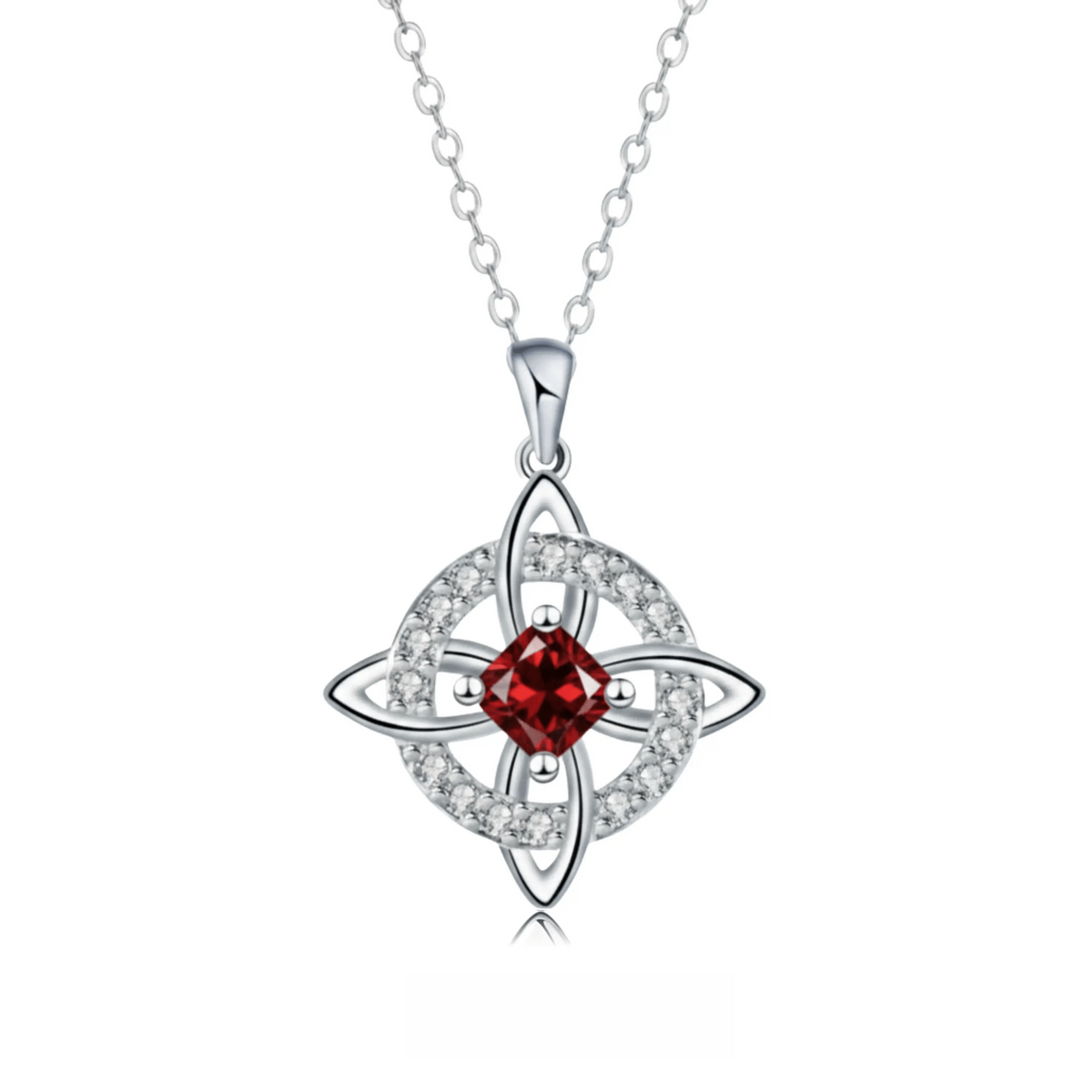 Mystical Birthstone Witches Knot Necklace – Natural Crystal🔮💞Protect Your Loved Ones