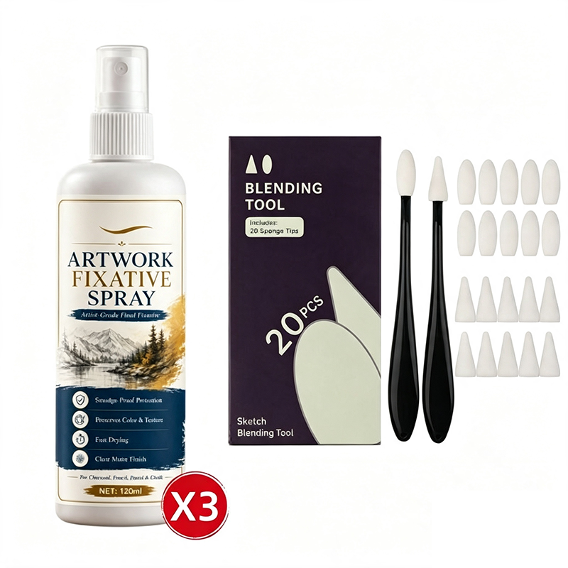 🥳2026 HOT SALE🥳💞50K+ SOLD!🎨🖌️ 50% OFF! Fast Drying Fixative Spray – Protects charcoal & pastels from smudging. Ultra‑fine mist, no drips. Matte finish, colours stay true! 🛡️✨