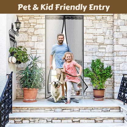 Magic Mesh Summer Magnetic Mosquito Screen Door Curtain