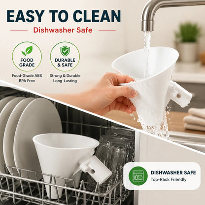 2 PCS 🥣 No-Mess Stand Mixer Pouring Funnel – Perfect Fit for KitchenAid Tilt-Head Mixers