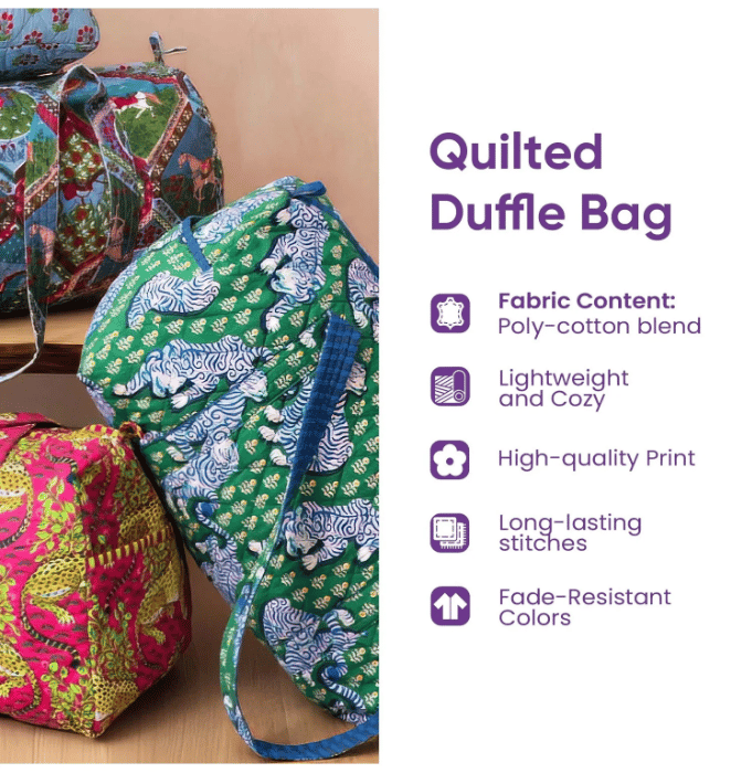 🔥Last Day 49% OFF -🚌👜Hippie Van Quilted Duffle Bag