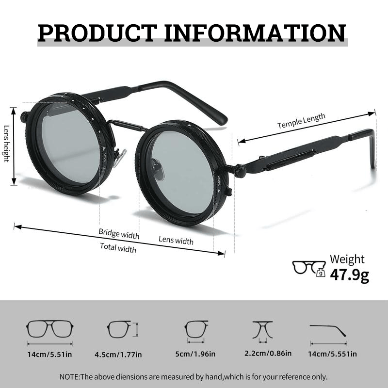 🔥49% Off🔥Adjustable Tint Rounded Polarized Lenses Retro Sunglasses