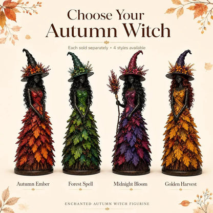 💥LAST DAY 49% OFF - 🧙 Enchanted Autumn Witch Figurine