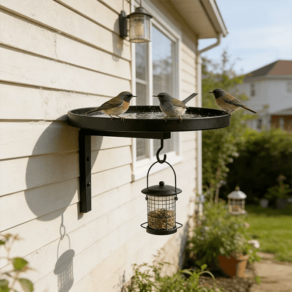 📢📢40% OFF !!!⏰Wall-Mounted Metal Bird Bath – Antique Bronze Finish 🐦🛁🧱🏡