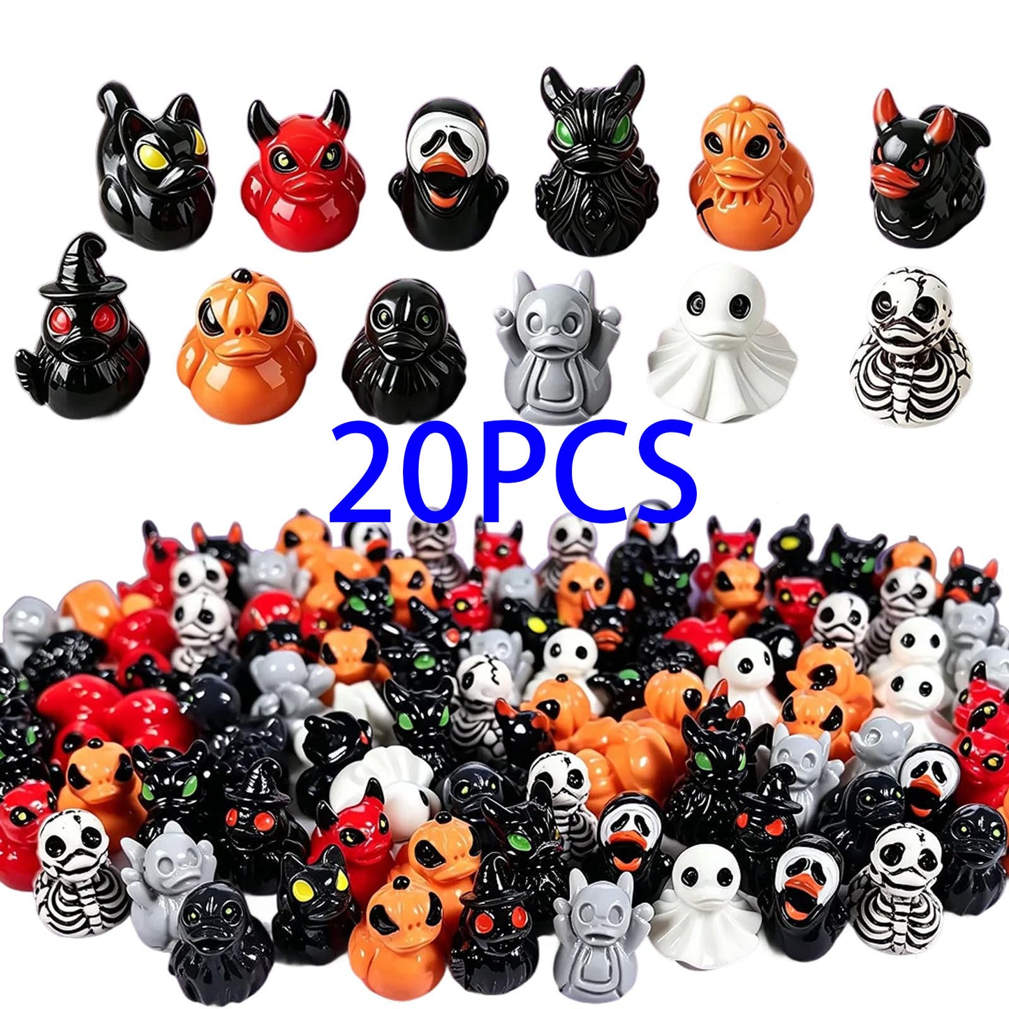 Mini Halloween Devil Duck Decor