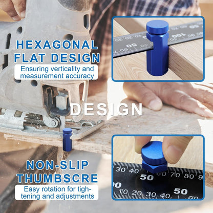 📐🔩Tall Stair Gauges for Framing Square – Hexagonal Stable Lock with Holder & Hook for Carpentry & Circular Saw