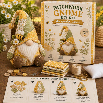 🧵DIY Patchwork Gnome Kit – Create Your Own Adorable Gnome 🧙‍♂️