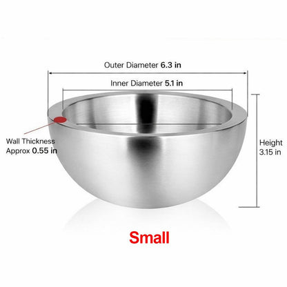 🥗 304 Stainless Steel Insulated Salad & Dipping Bowl