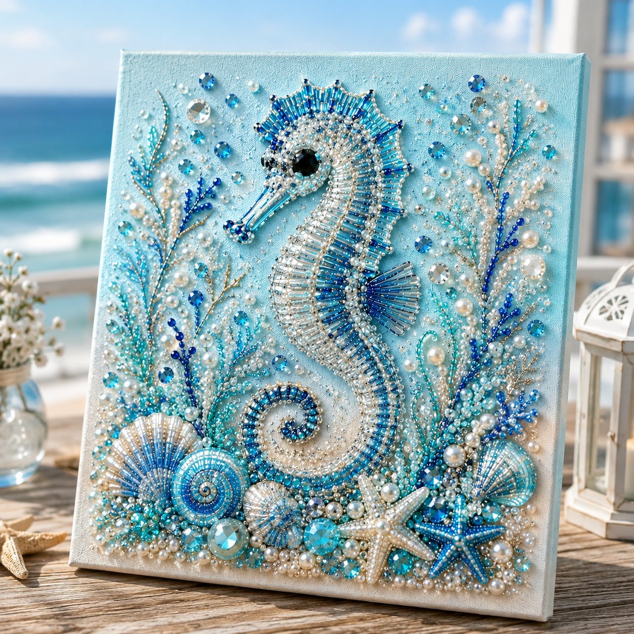 🔥 Last Day 57% OFF - 🌊✨ Ocean Theme Pearl Art DIY Kit – Relaxing DIY Craft to Create Stunning Coastal Artwork