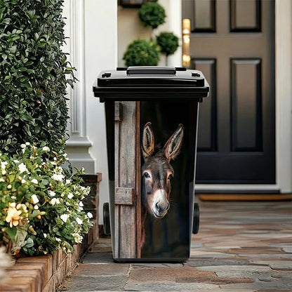 🐮 Highland Cow Floral Print Bin Sticker