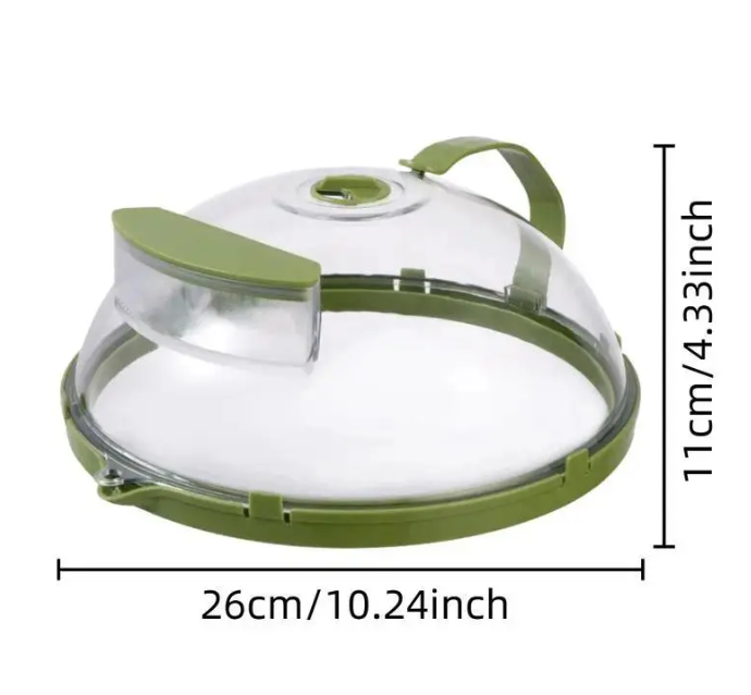 Microwave Splatter Cover with Water Steamer, 10 inch Clear Microwave Plate Cover for Food, Splatter Guard Microwave Lid for Microwave Oven