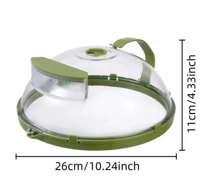 Microwave Splatter Cover with Water Steamer, 10 inch Clear Microwave Plate Cover for Food, Splatter Guard Microwave Lid for Microwave Oven