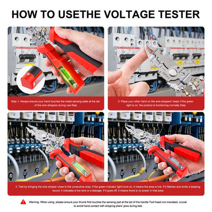 ⚡10-in-1 Wire Stripper Pliers With Voltage Tester | All-in-One Electrician Repair Tool