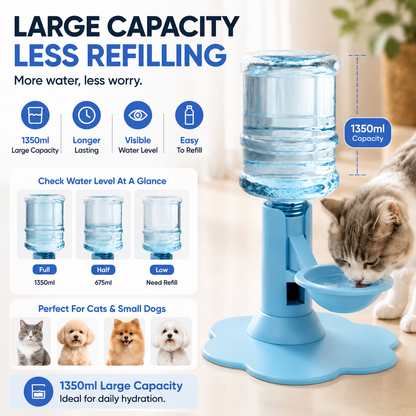 😻 Automatic Pet Water Dispenser – Gravity Self Refilling Cat & Dog Water Bowl🎁Free Water Buckets