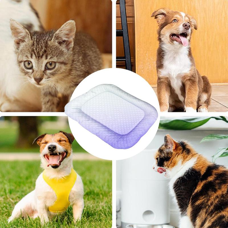 🔥Summer Hot Sale 60% OFF🧊❄️Pet Cooling Pad Mat for Dogs and Cats🐶🐱Ice Silk Summer Cool Bed Blanket in Gradient Colours🐾