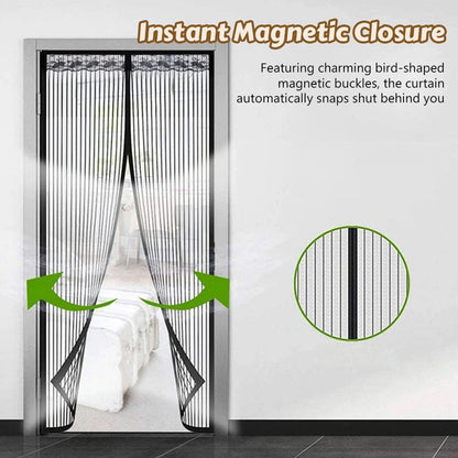 Magic Mesh Summer Magnetic Mosquito Screen Door Curtain