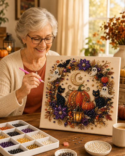 🔥Last Day 49% OFF - 👻✨Halloween Ghost Pearl Art DIY Kit