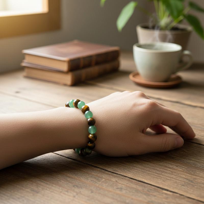 ✨ Money Attraction Bracelet with Green Aventurine & Tiger Eye beaded jewelry protection bracelet encouragement gift fashion artificial bracelet