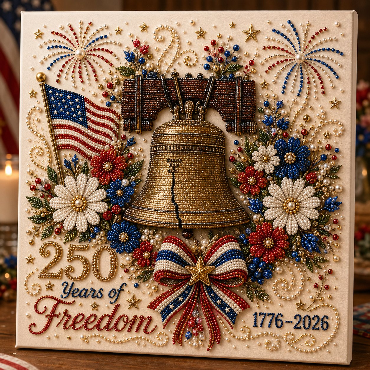 🇺🇸 USA 250th Anniversary DIY Pearl Painting Kit ✨❤️‍🔥