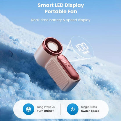 🥳2026 HOT SALE🥳💞50K+ SOLD!💨❄️ 50% OFF! Turbo Handheld Fan – 16900 RPM, 6 speeds, LED display. 3000mAh battery, 10.7hrs cooling. Pocket‑sized power! 🌬️✨