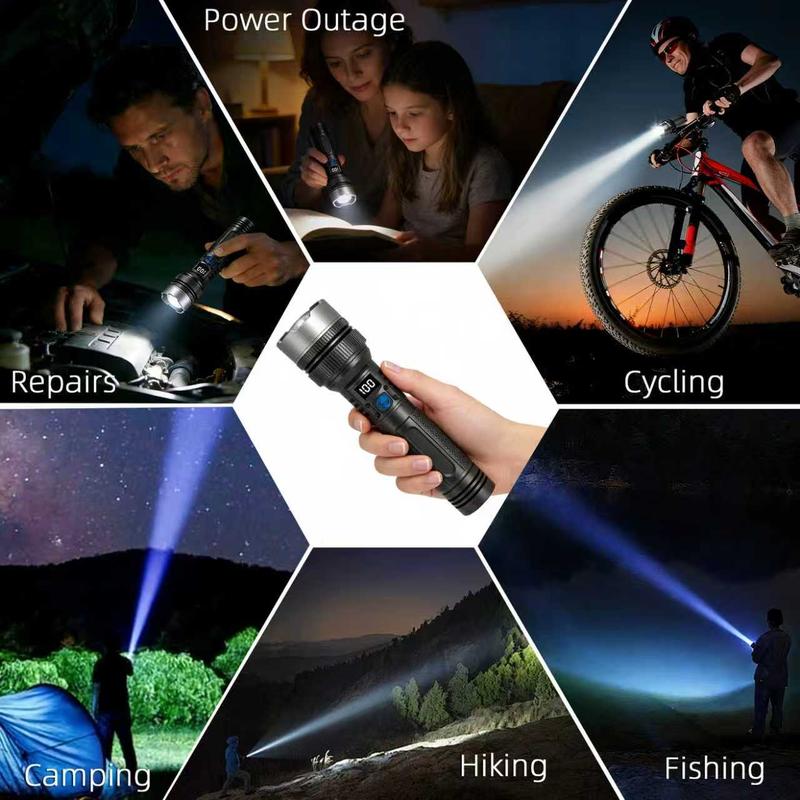 🔥2-in-1 Strong Flashlight --Digital Display Of Power🔦