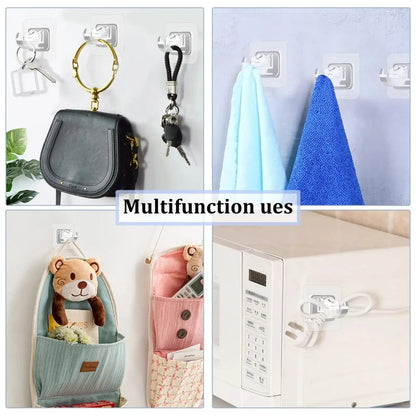 💪8PCS Curtain Rod Brackets with Clips – Transparent Adjustable Drapery Hooks Holder Set for Living Room, Bathroom & Bedroom Curtain Installation