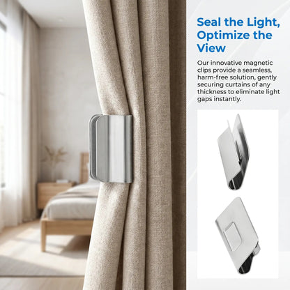 10 Pairs The New Magnetic Curtain Clips | Strong Double-Sided Light Blocking Magnets