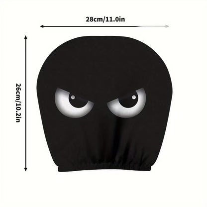 😆 Funny Cartoon Car Headrest Covers – 2PCS 2D Universal Fit 🚗
