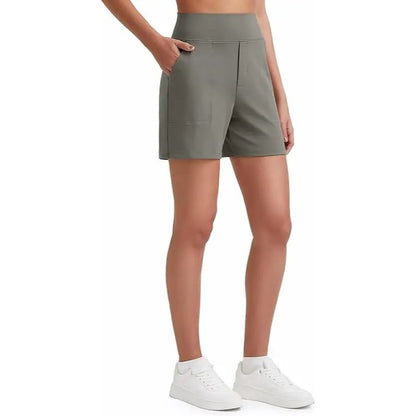 Women's High-Waisted Athletic Bermuda Shorts with Pockets – Running, Yoga, Summer Casual Activewear(Buy 2 Free Shipping)