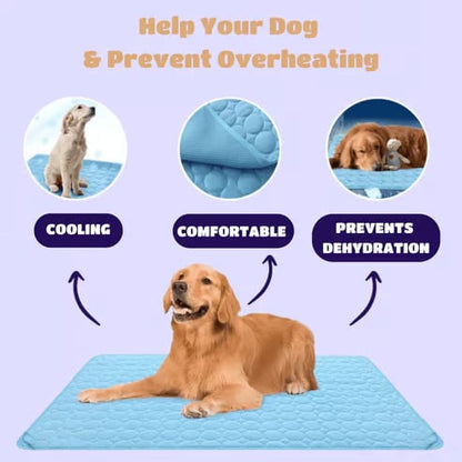 🧊Ice Silk Pet Cooling Mat, Washable Breathable Cooling Pad For Dogs Cats, Non-Slip Summer Heat Relief Bed For Indoor Travel