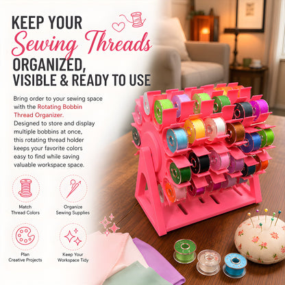 🔥Last Day 50% OFF - 🧵Rotating Bobbin Thread Organizer