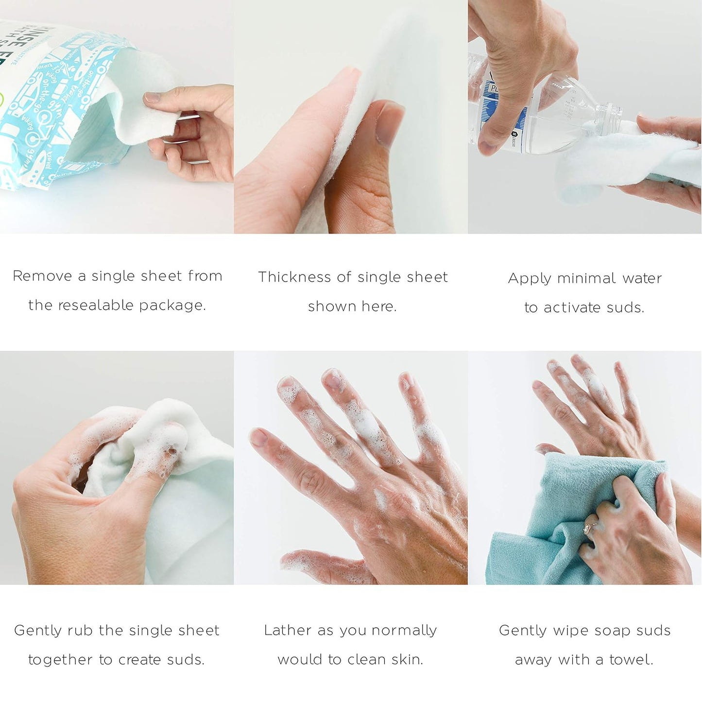 🎁 Freshness Anytime, Anywhere! 25 Large Rinse-Free Bathing Wipes for Adults