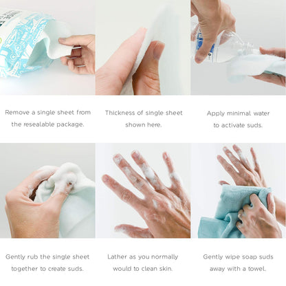 🎁 Freshness Anytime, Anywhere! 25 Large Rinse-Free Bathing Wipes for Adults
