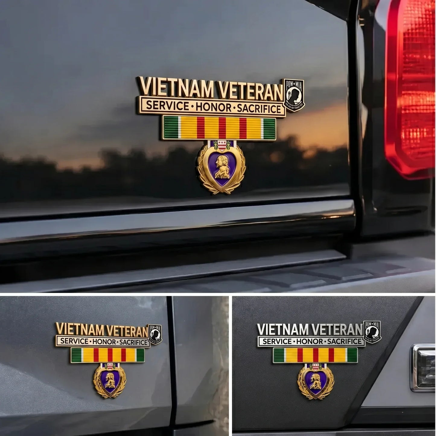 🇺🇸  Promo: 49% OFF 🎖️- Vietnam Veteran Tribute Car Emblem Metal Badge