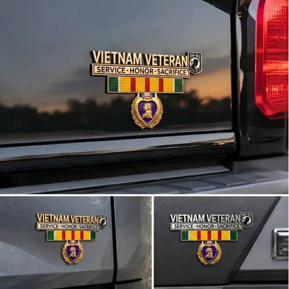 🇺🇸  Promo: 49% OFF 🎖️- Vietnam Veteran Tribute Car Emblem Metal Badge