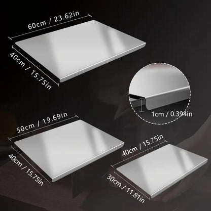 ✨ Food Grade Stainless Steel Kneading Board 🍳 Multi-Purpose Non-Stick Cutting Board