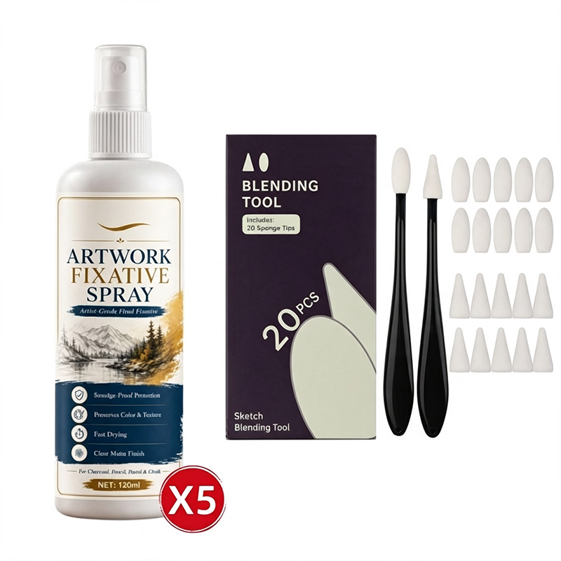 🥳2026 HOT SALE🥳💞50K+ SOLD!🎨🖌️ 50% OFF! Fast Drying Fixative Spray – Protects charcoal & pastels from smudging. Ultra‑fine mist, no drips. Matte finish, colours stay true! 🛡️✨