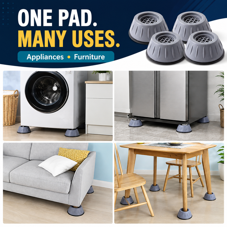 🔥 Heavy-Duty Anti-Vibration Foot Pads – Anti-Slip, Noise-Reducing & Moisture-Resistant